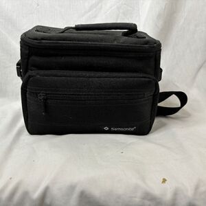 Samsonite Padded Camera Camcorder  Shoulder Strap Black Bag Traveler Tote